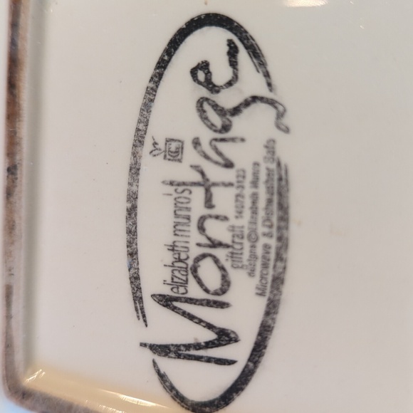 Montage Elizabeth Monro set of 2 small Christmas plates - Picture 6 of 6